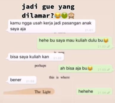 chat calon mertua dan menantu © berbagai sumber