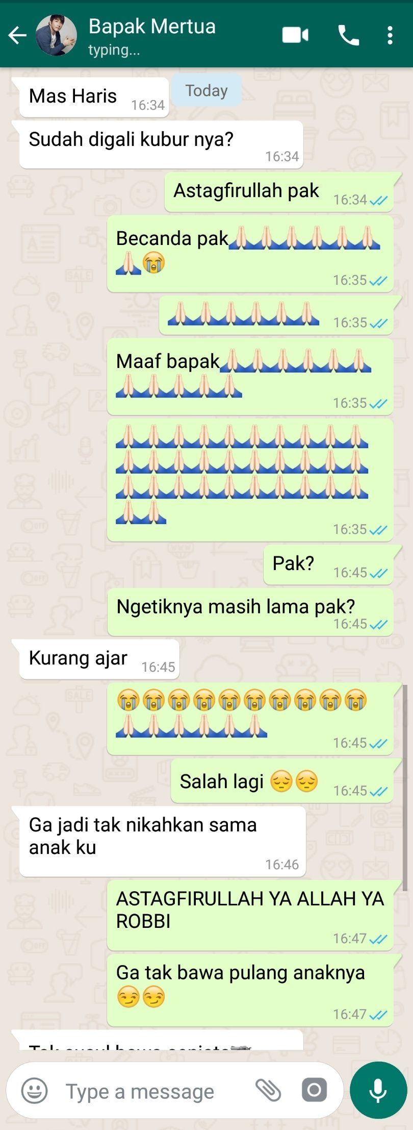 chat calon mertua dan menantu © berbagai sumber