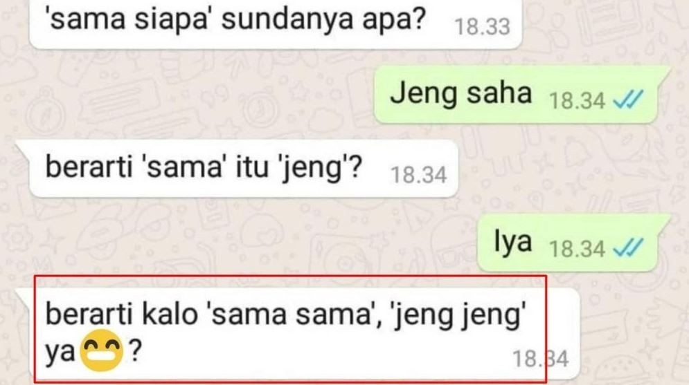 chat lucu teman nggak nyambung © berbagai sumber