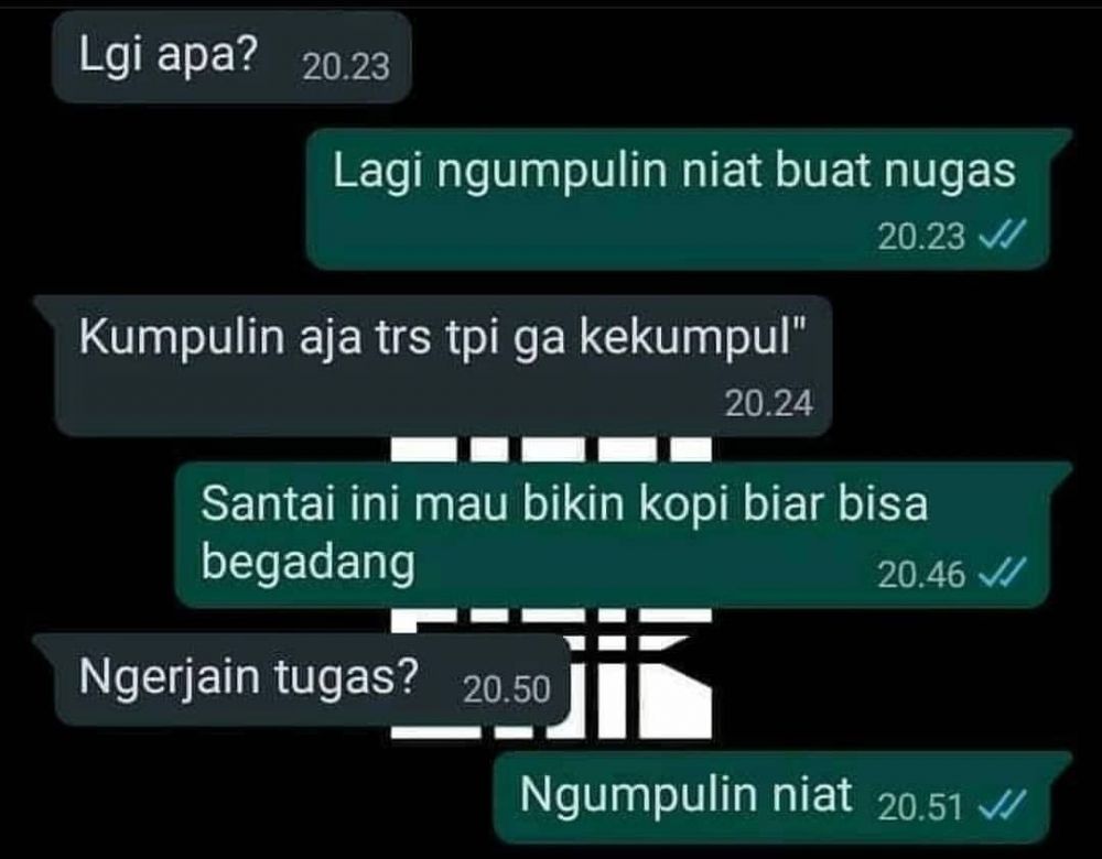 chat lucu teman nggak nyambung © berbagai sumber