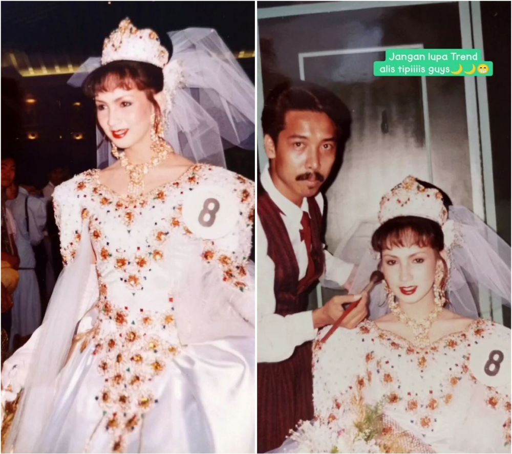 MUA ini bagikan 7 potret riasan pengantin era 90-an, hasil makeup ikonik dengan model alis tipis