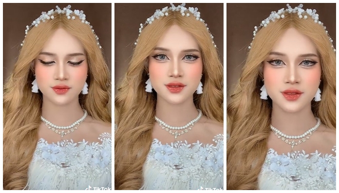 Transformasi cowok recreate makeup jadi seperti Barbie, skill makeup-nya bikin cewek insecure