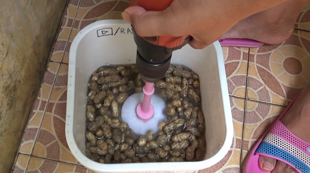 Trik membersihkan tanah pada kulit kacang, lebih cepat dan bersih