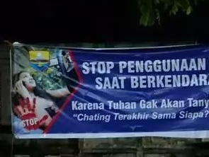 Tulisan spanduk tidak selesai © 2023 brilio.net