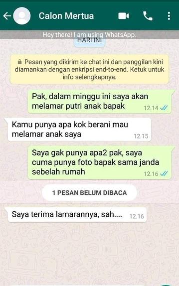 Chat lucu ngelamar pacar bikin deg-degan Berbagai sumber