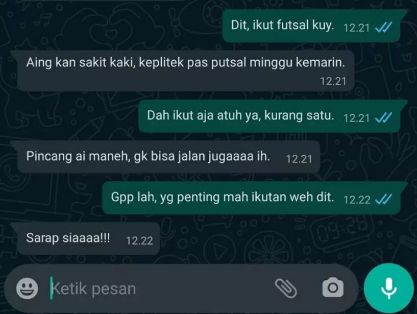 Chat kocak saat chat teman ini susah banget diajak serius Berbagai sumber