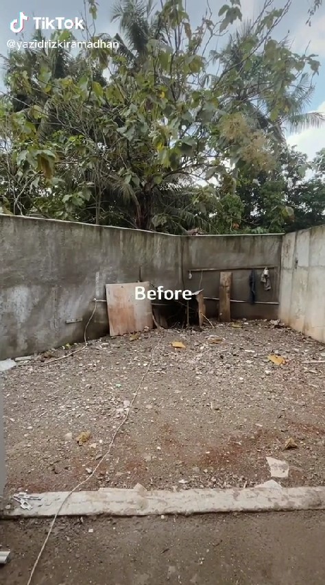 taman belakang ala coffee shop © TikTok/@yazidrizkiramadhan