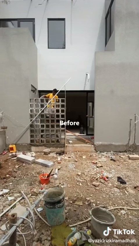 taman belakang ala coffee shop © TikTok/@yazidrizkiramadhan