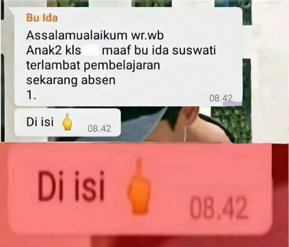 chat murid guru di grup © berbagai sumber
