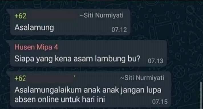 chat murid guru di grup © berbagai sumber