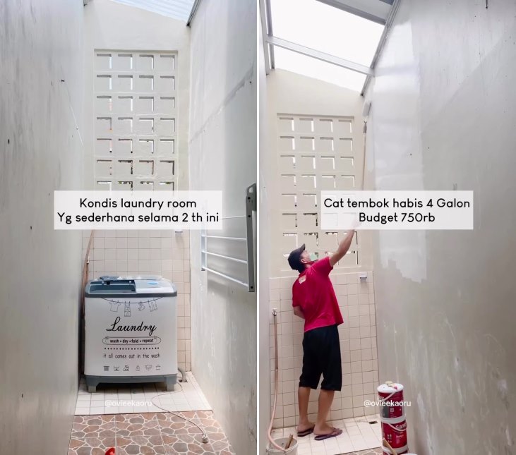 makeover laundry room lahan sempit © Instagram
