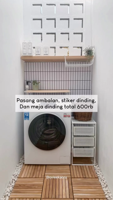 makeover laundry room lahan sempit © Instagram