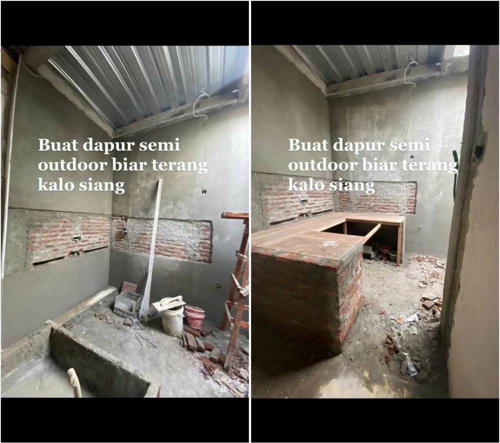 makeover dapur rumah subsidi © TikTok