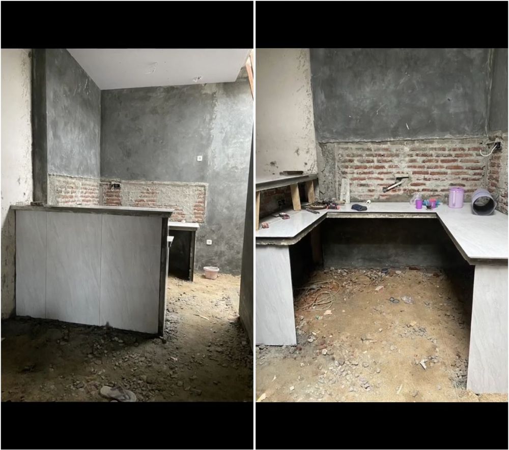 makeover dapur rumah subsidi © TikTok