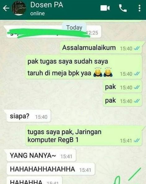 chat serius dibalas bercanda © Berbagai sumber