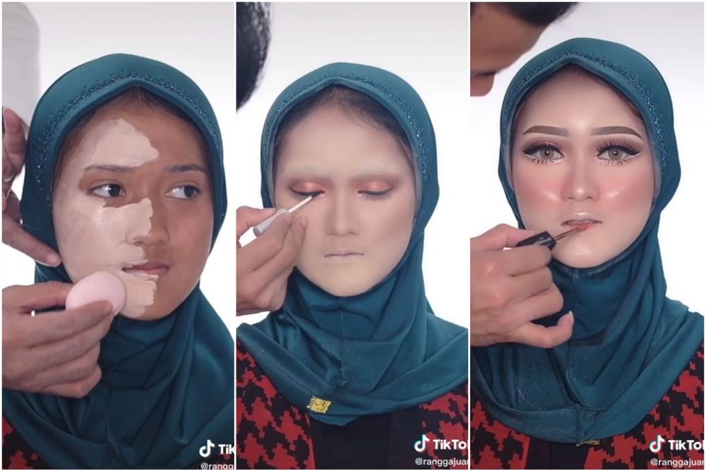 wanita punya warna kulit tidak merata © TikTok wanita punya warna kulit tidak merata © TikTok