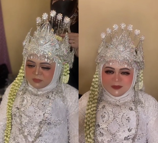 Wanita dengan tubuh berisi dirias MUA © TikTok Wanita dengan tubuh berisi dirias MUA © TikTok