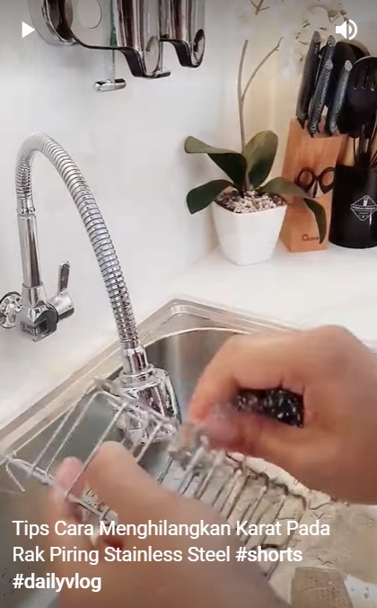 Trik menghilangkan karat di rak piring, ampuh cukup dengan satu bahan