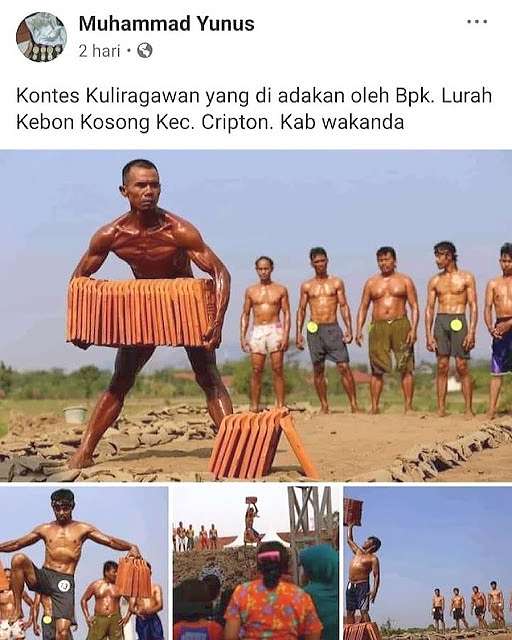 Status Facebook lucu kuli bangunan © 2023 brilio.net