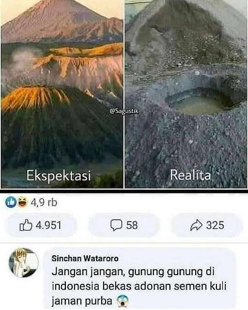 Status Facebook lucu kuli bangunan © 2023 brilio.net