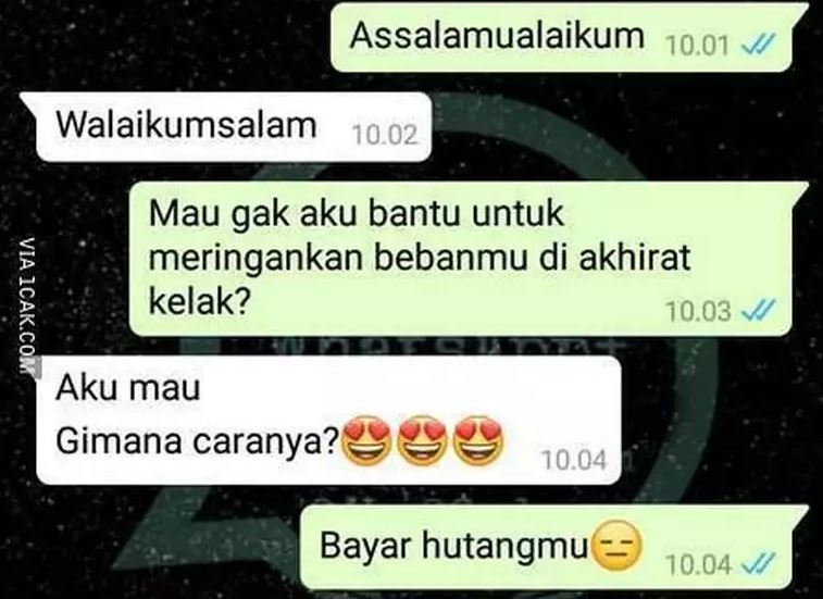 chat lucu nagih uang ke teman Berbagai sumber