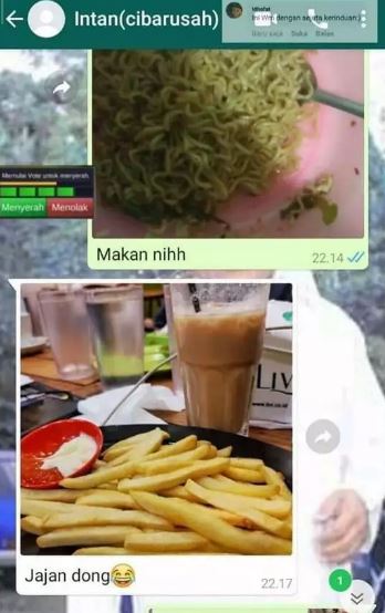 Chat lucu bahas makan sama pacar Berbagai sumber