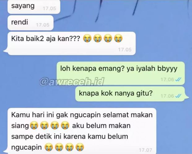 Chat lucu bahas makan sama pacar Berbagai sumber Chat lucu bahas makan sama pacar Berbagai sumber