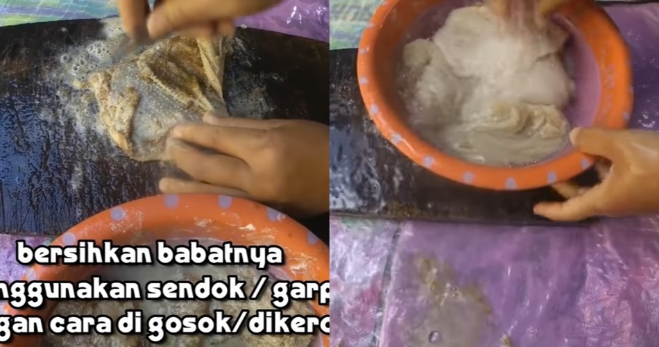 Cuma pakai 1 bahan, ini trik mengolah babat agar putih bersih dan antialot tanpa presto