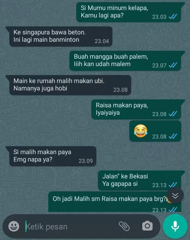 Chat lucu berbalas pantun © 2023 brilio.net