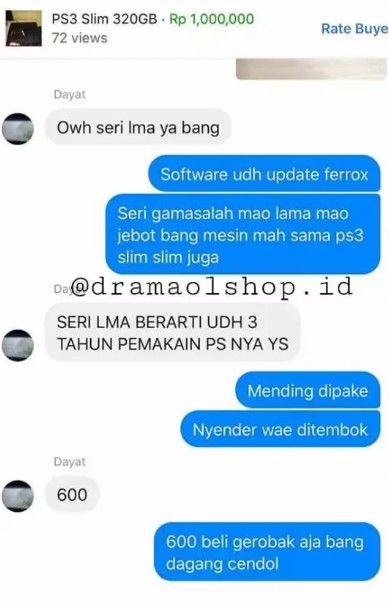 balasan pembeli pas tawar menawar © Berbagai sumber