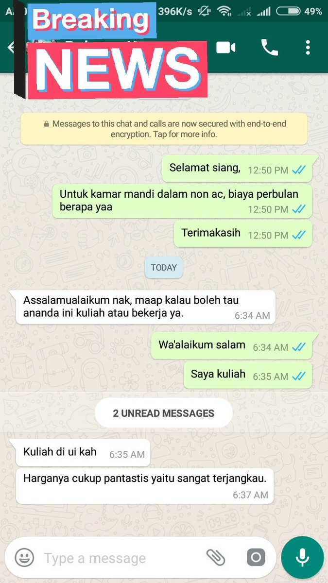 chat lucu susah cari kosan © Twitter chat lucu susah cari kosan © Twitter