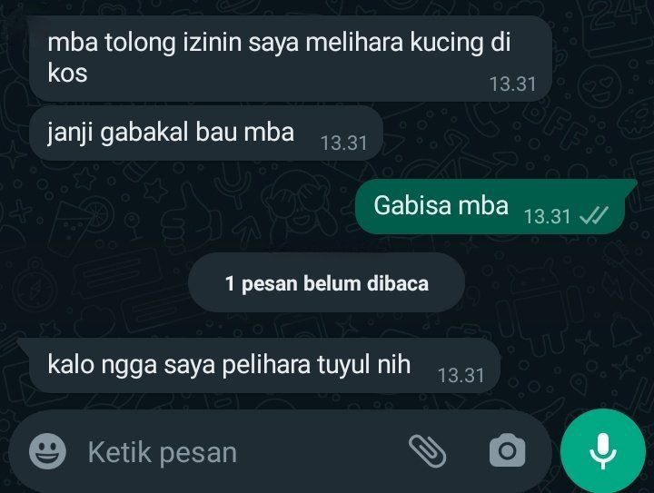 chat lucu susah cari kosan © Twitter