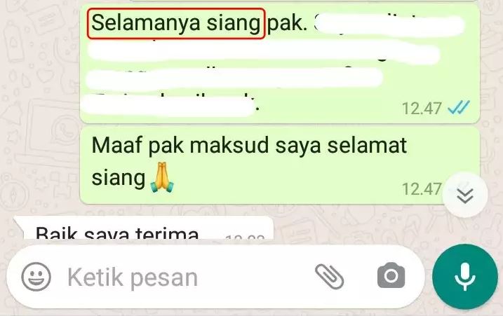chat typo mahasiswa ke dosen Berbagai sumber