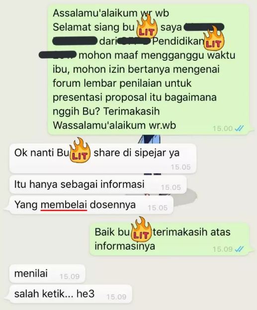 chat typo mahasiswa ke dosen Berbagai sumber