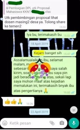 chat typo mahasiswa ke dosen Berbagai sumber