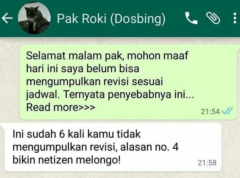 Chat lucu mahasiswa ditegur dosen Berbagai sumber Chat lucu mahasiswa ditegur dosen Berbagai sumber