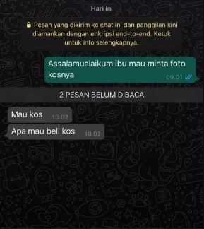 chat kocak dengan pemilik kos Berbagai sumber