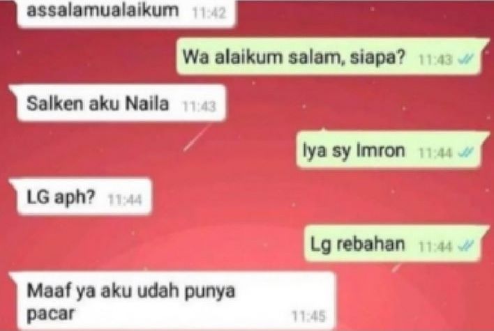 chat lucu cuma teman © Berbagai sumber