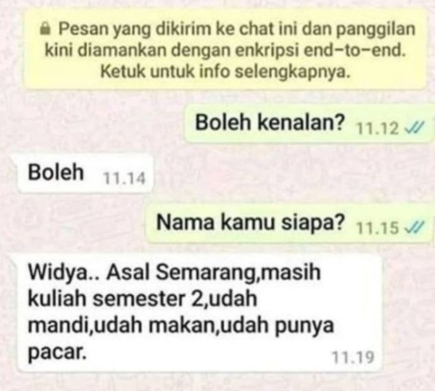 chat lucu cuma teman © Berbagai sumber