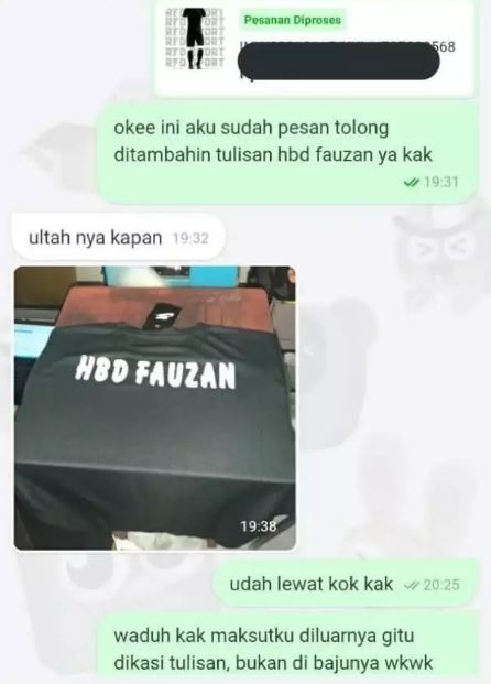 Chat lucu kirim foto pas transaksi jual beli online Berbagai sumber Chat lucu kirim foto pas transaksi jual beli online Berbagai sumber