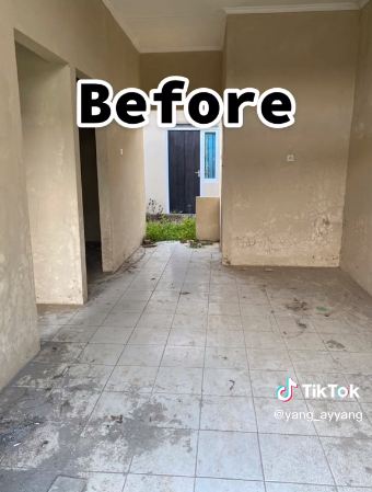 Makeover rumah subsidi type 36/66 yang tidak terurus © 2023 brilio.net
