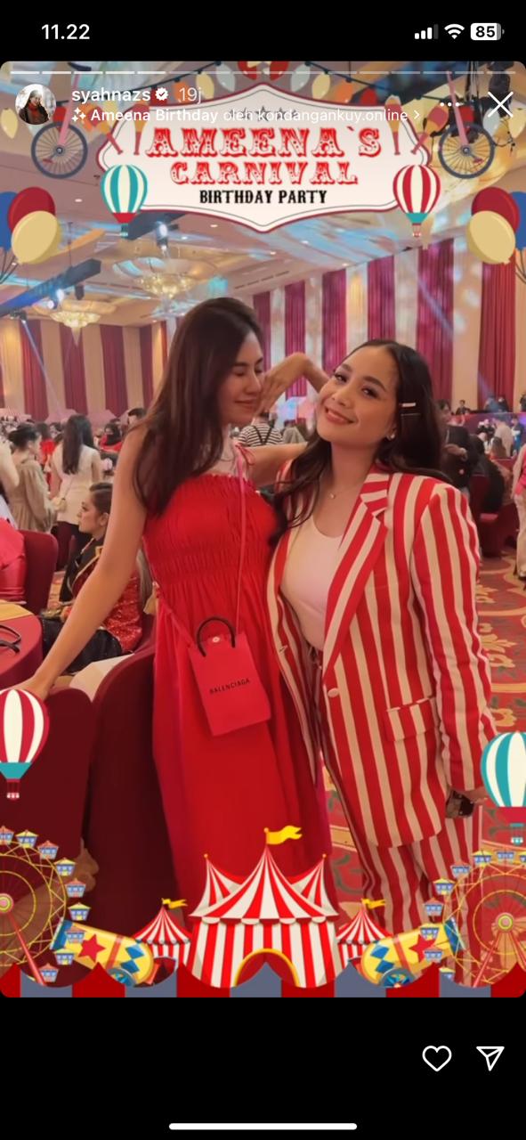 gaya seleb hadiri ultah ameena © instagram