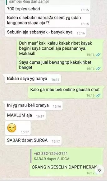 Chat lucu transaksi jual beli © 2023 brilio.net