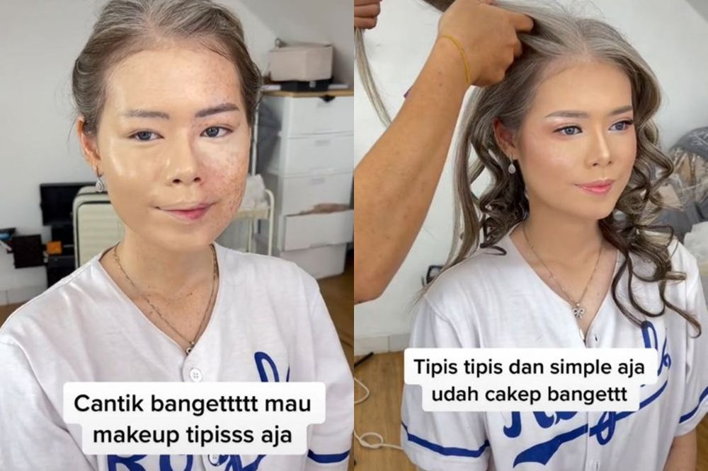 makeup wanita penuh freckles © TikTok