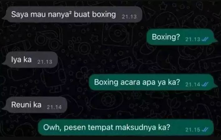 chat typo pakai bahasa Inggris Berbagai sumber