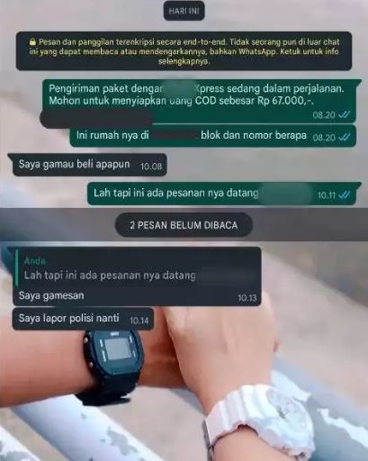 chat lucu kurir dituduh menipu customer Berbagai sumber