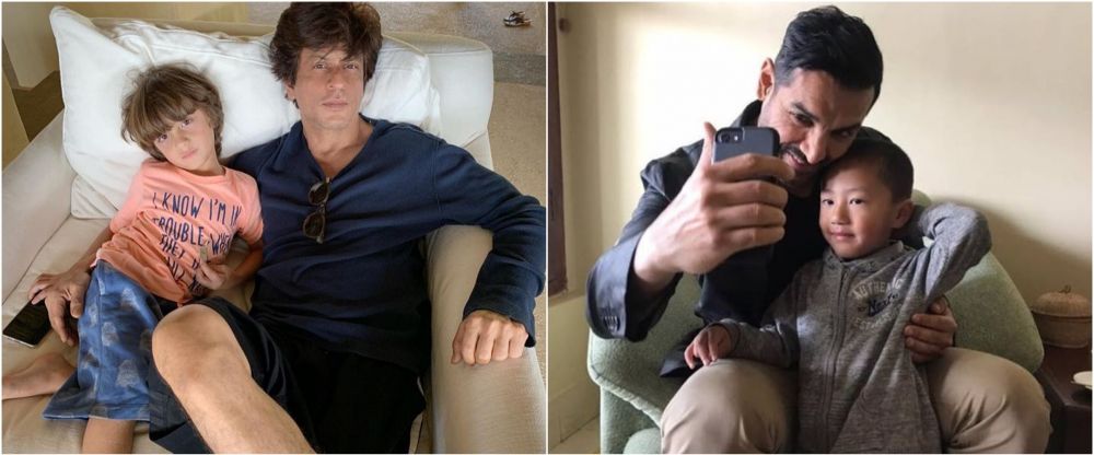 Beda gaya Shah Rukh Khan dan John Abraham  © berbagai sumber