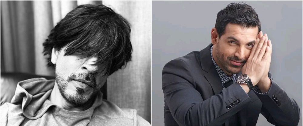 Beda gaya Shah Rukh Khan dan John Abraham  © berbagai sumber