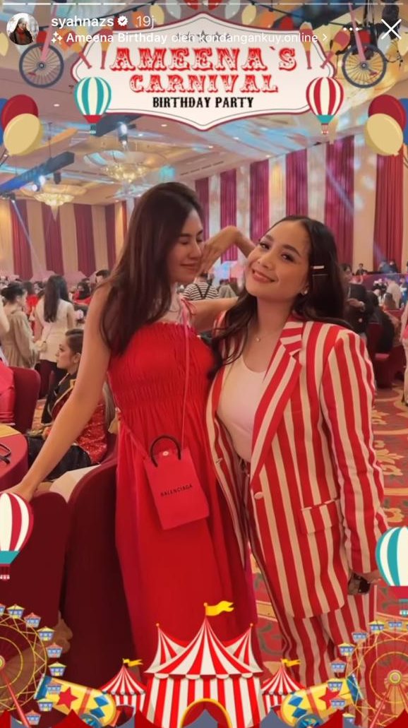 gaya pesinetron hadiri acara ultah © instagram gaya pesinetron hadiri acara ultah © instagram