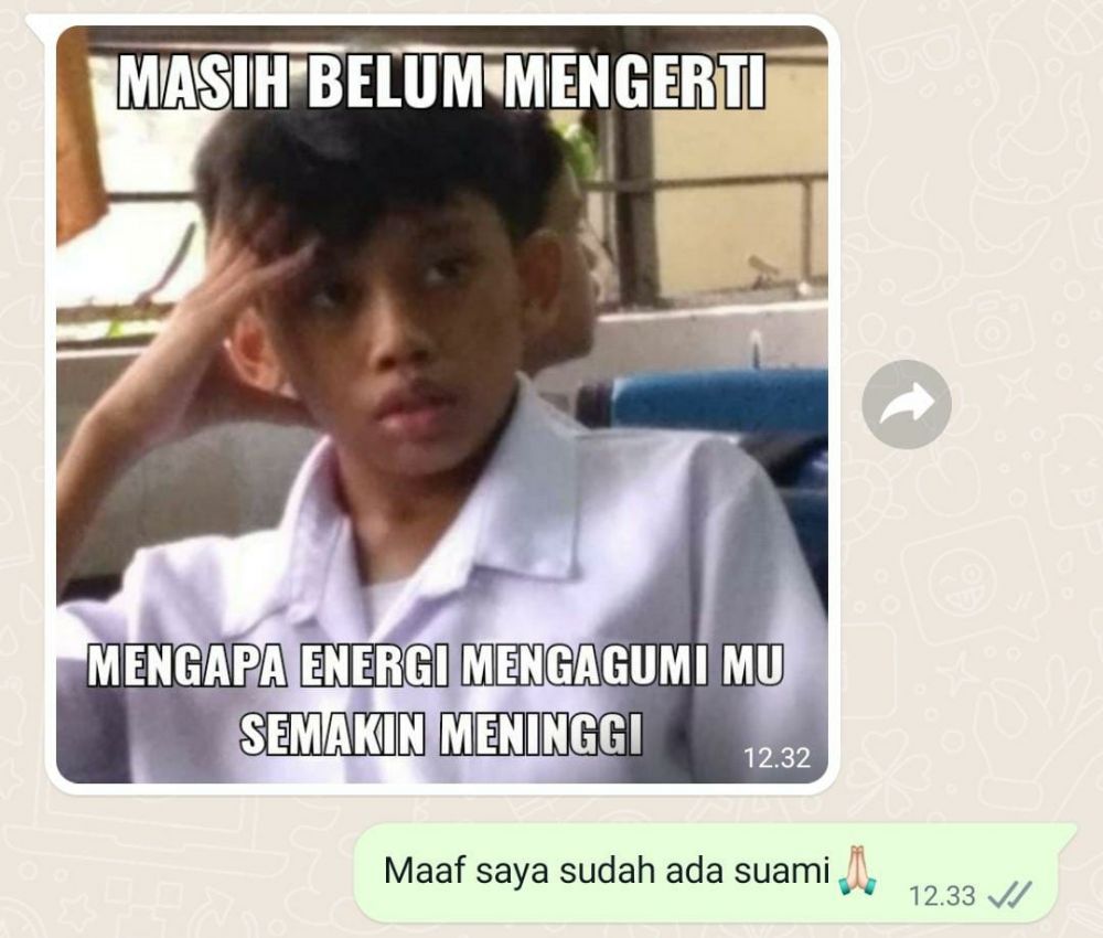 9 balasan chat lucu pakai meme © berbagai sumber